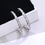 Dainty Natural Crystal Earrings 925 Sterling Silver Wedding Studs