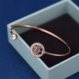 Dainty Female Zircon Stone Bracelet Tree Of Life Adjustable Bracelets For Women