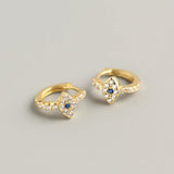 925 Silver Evil Eye Small Hoops Earrings Women Girl Gift