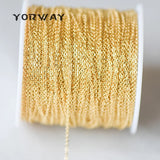 Plated Brass Cable Chains 1-3mm Sizes (#LK-106) 1 Meter