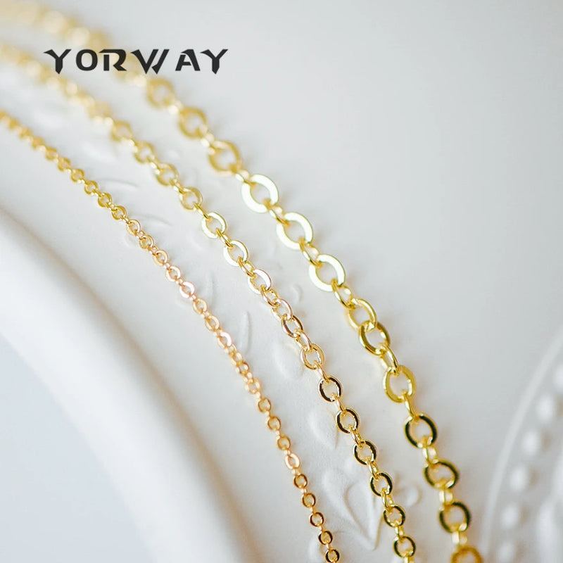 Plated Brass Cable Chains 1-3mm Sizes (#LK-106) 1 Meter