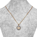 Dainty CZ Evil Eye Pendant Necklace for Women