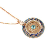 Dainty CZ Evil Eye Pendant Necklace for Women
