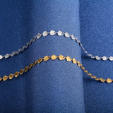 Stainless Steel Heart Link Chain Choker Necklace for Women