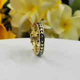 Hawaiian Plumeria Flower CZ Zircon Wedding Band for Men or Women
