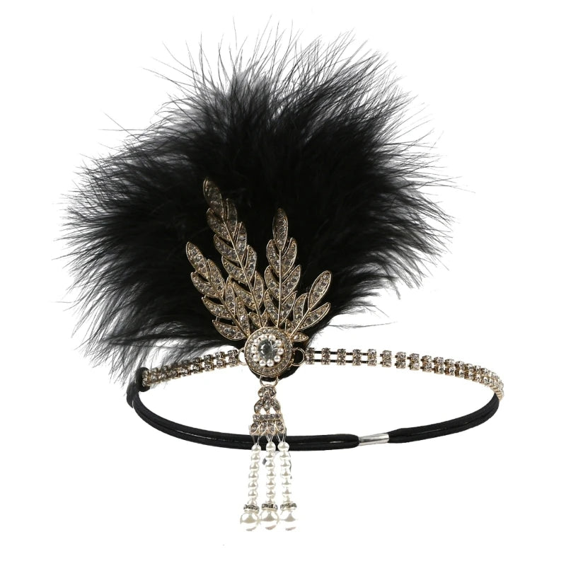 Feather Tassel Hair Hoop Party Headpiece