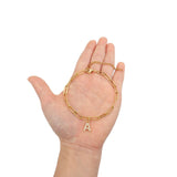 Initial Bracelets for Women Stainless Steel Chain Letter Pendant Bracelet Gift