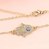 Layered Evil Eye & Hamsa Necklace Set - Lucky Protection Gift
