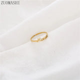 Custom Name Ring Adjustable Mama Letter Ring Gift For Mama Mom