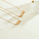 Personalized Name Necklace, Minimalist Stainless Steel Jewelry