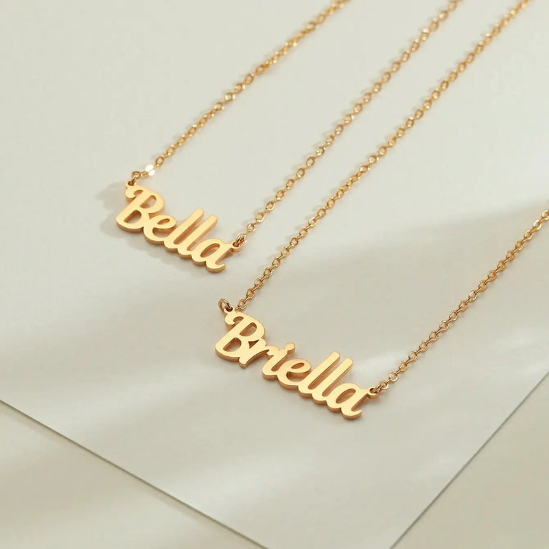 Personalized Name Necklace, Minimalist Stainless Steel Jewelry