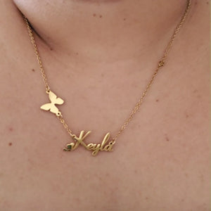 Dainty Butterfly Necklace Personalized Stainless Steel Jewelry