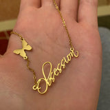 Dainty Butterfly Necklace Personalized Stainless Steel Jewelry