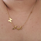 Dainty Butterfly Necklace Personalized Stainless Steel Jewelry