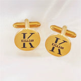 Personalized Name Twins Cufflinks Set Stainless Steel