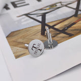 Personalized Name Men's Cufflinks Set - Stainless Steel Twins