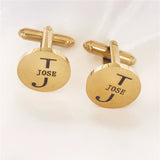 Personalized Name Twins Cufflinks Set Stainless Steel