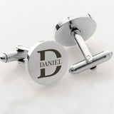 Personalized Name Men's Cufflinks Set - Stainless Steel Twins