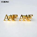 Personalized Initial Letter Charm Cufflinks for Women