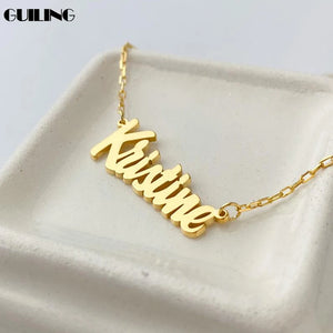 Personalized Cartoon Nameplate Necklace for Kids