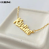Personalized Cartoon Nameplate Necklace for Kids