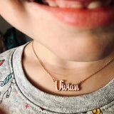 Personalized Cartoon Nameplate Necklace for Kids