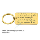 Personalized Handwritten Text Tag Key Chain - Family Gift