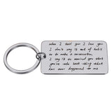 Personalized Handwritten Text Tag Key Chain - Family Gift