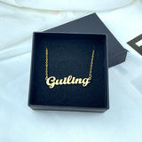 Personalized Name Pendant Necklace Stainless Steel Chain Women Jewelry Gift