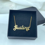 Custom Nameplate Pendant Women Name Chain Necklace Choker Jewelry