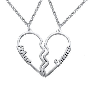 Customized Double Name Choker Necklaces for Couples