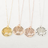 Personalized Family Tree of Life Name Pendant Necklace