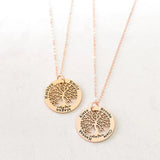Personalized Family Tree of Life Name Pendant Necklace