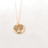 Personalized Family Tree of Life Name Pendant Necklace