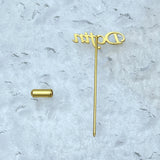 Personalized Name Collar Pin Brooch Men Stainless Steel Jewelry