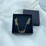 Personalized Multi-Name Pendant Necklace for Women Stainless Steel Jewelry