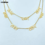 Personalized Multi-Name Pendant Necklace for Women Stainless Steel Jewelry