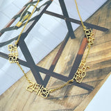 Personalized Multi-Name Pendant Necklace for Women Stainless Steel Jewelry