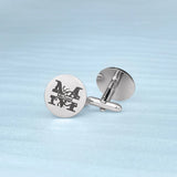 Personalized Monogram Letter Name Cufflinks for Men