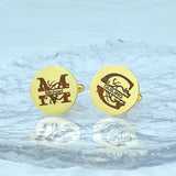 Personalized Monogram Letter Name Cufflinks for Men
