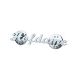 Personalized Name Brooch Lapel Buckle Stainless Steel Nameplate Collar Pins