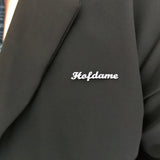 Personalized Name Brooch Lapel Buckle Stainless Steel Nameplate Collar Pins