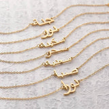 Personalized Arabic Name Necklace Stainless Steel Ethnic Jewelry