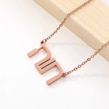 Hebrew Name Necklace Personalized Charm Pendant Women Stainless Steel Jewelry