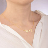 Hebrew Name Necklace Personalized Charm Pendant Women Stainless Steel Jewelry