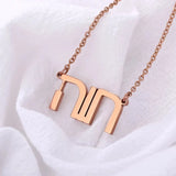 Hebrew Name Necklace Personalized Charm Pendant Women Stainless Steel Jewelry