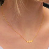Dainty Script Name Necklace Custom Stainless Steel Personalized Jewelry