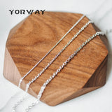 Real Rhodium Plated Flat Oval Cable Chains, 1.2-2.5mm Thin Chains
