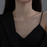 925 Sterling Silver Ball Link Choker Necklace for Women