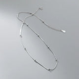 925 Sterling Silver Ball Link Choker Necklace for Women